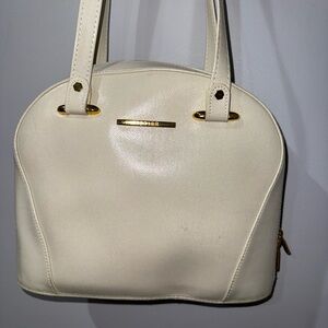 Texier Leather Shoulder Bag White Medium Made In France New Old Stock See Photos